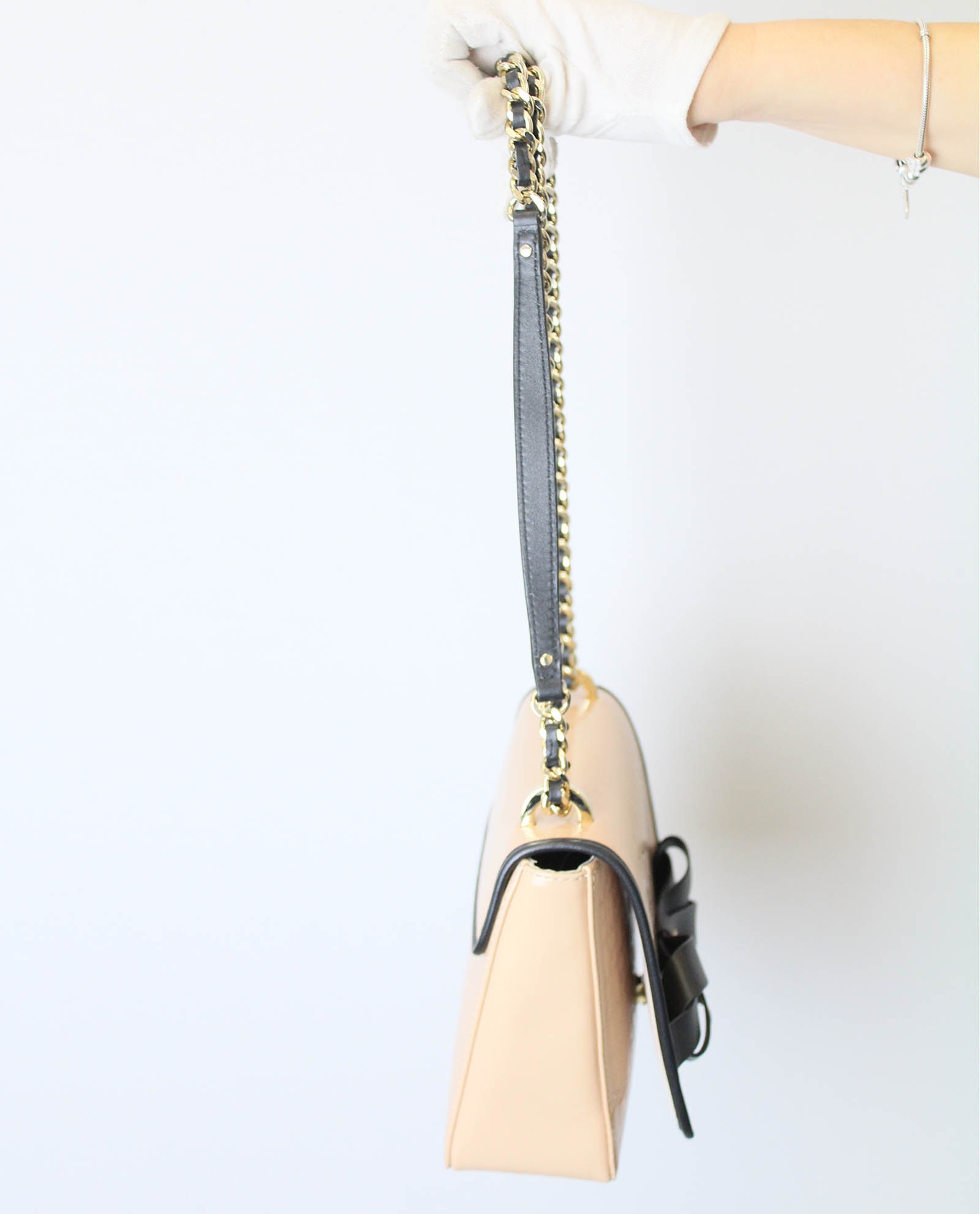 Masa Bag, 260&euro;, Beige, Cuero - Charol, Vista lateral